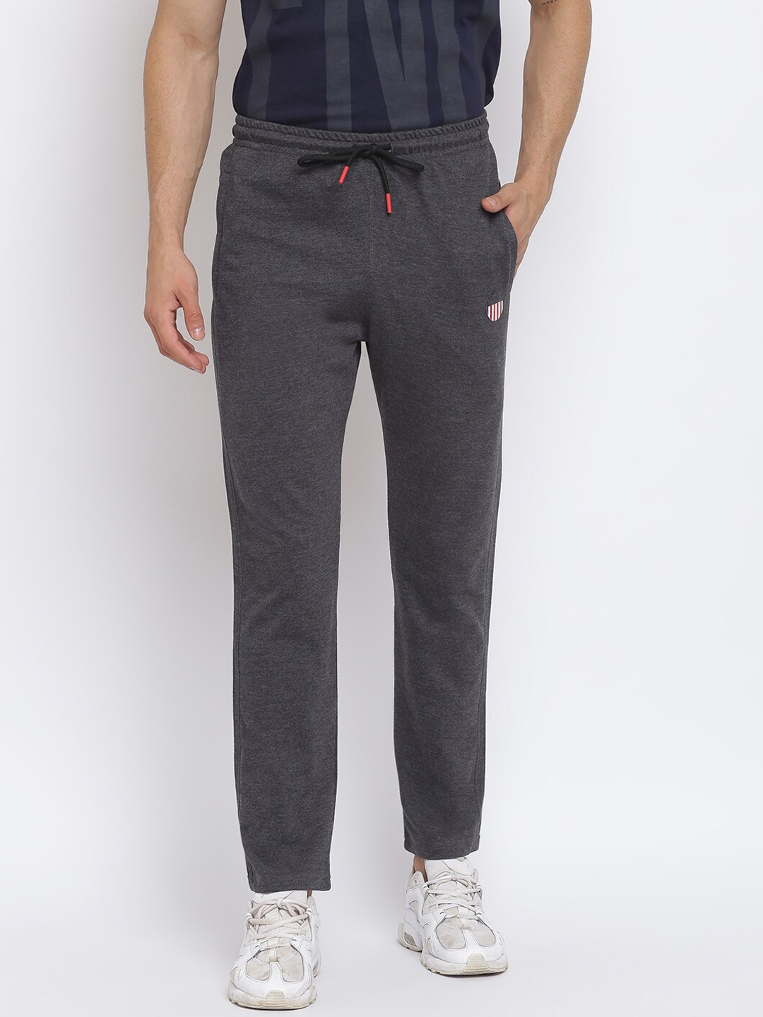 

MKH Men Grey Solid Regular Fit Track Pants