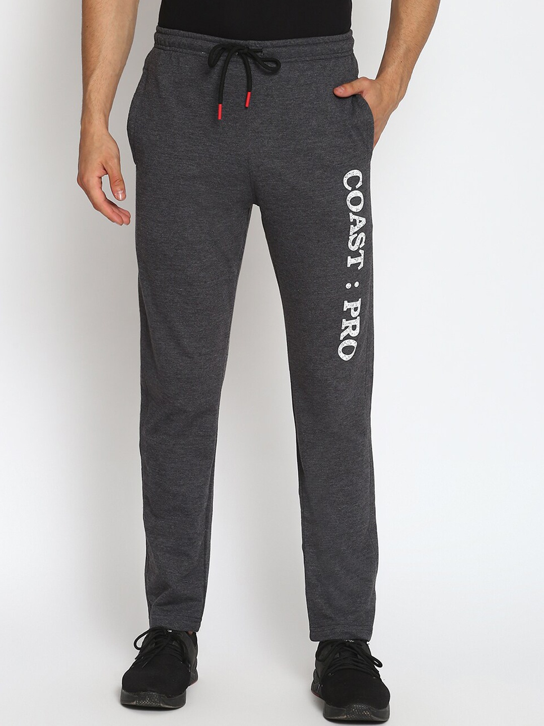 

MKH Men Charcoal Grey Solid Track Pants