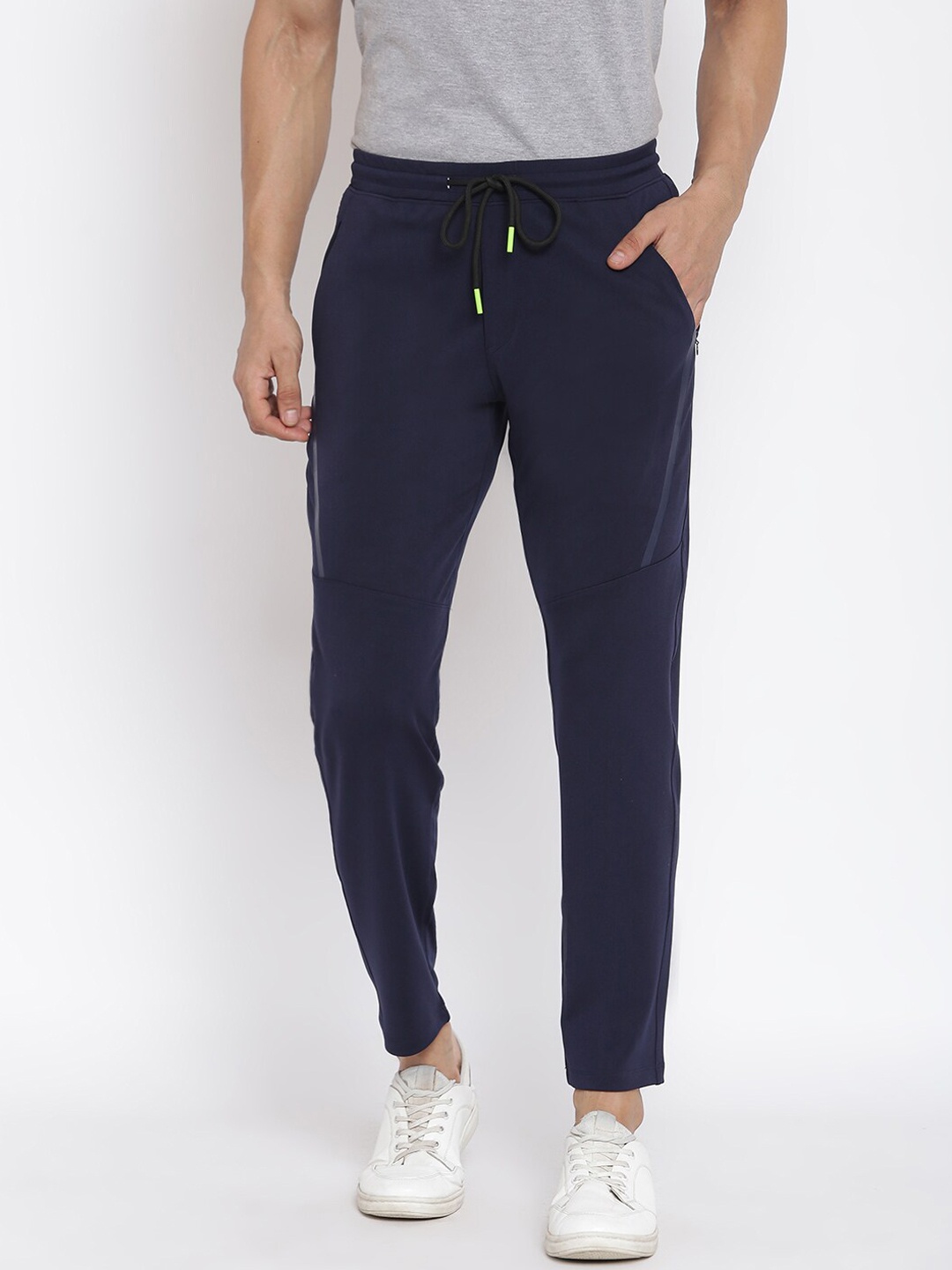 

MKH Men Navy Blue Solid Track Pants