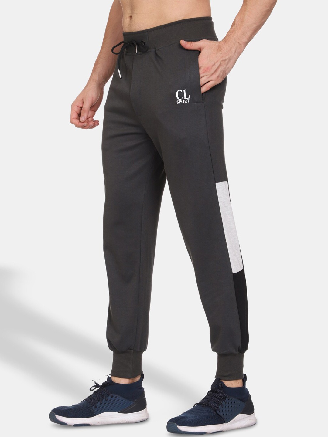 

CL SPORT Men Charcoal Grey Solid Joggers