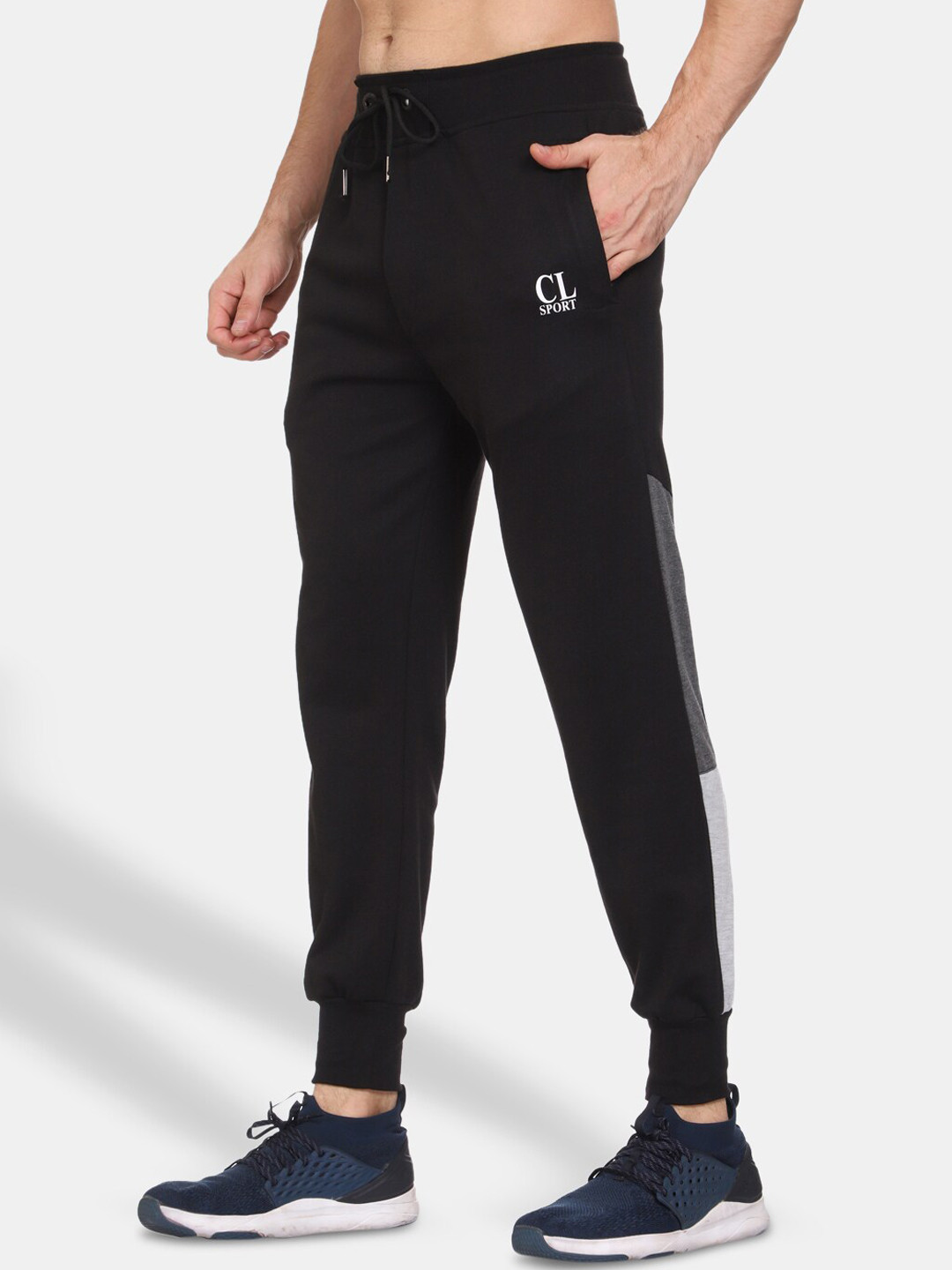 

CL SPORT Men Black & Grey Melange Joggers