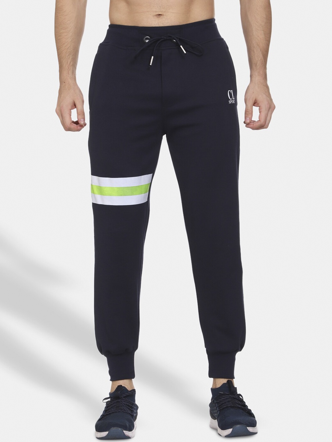 

CL SPORT Men Blue & White Solid Joggers