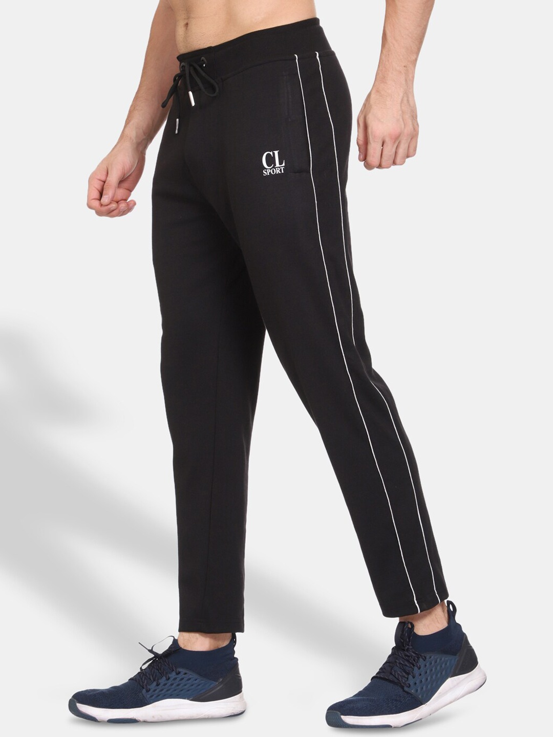 

CL SPORT Men Black Solid Track Pants
