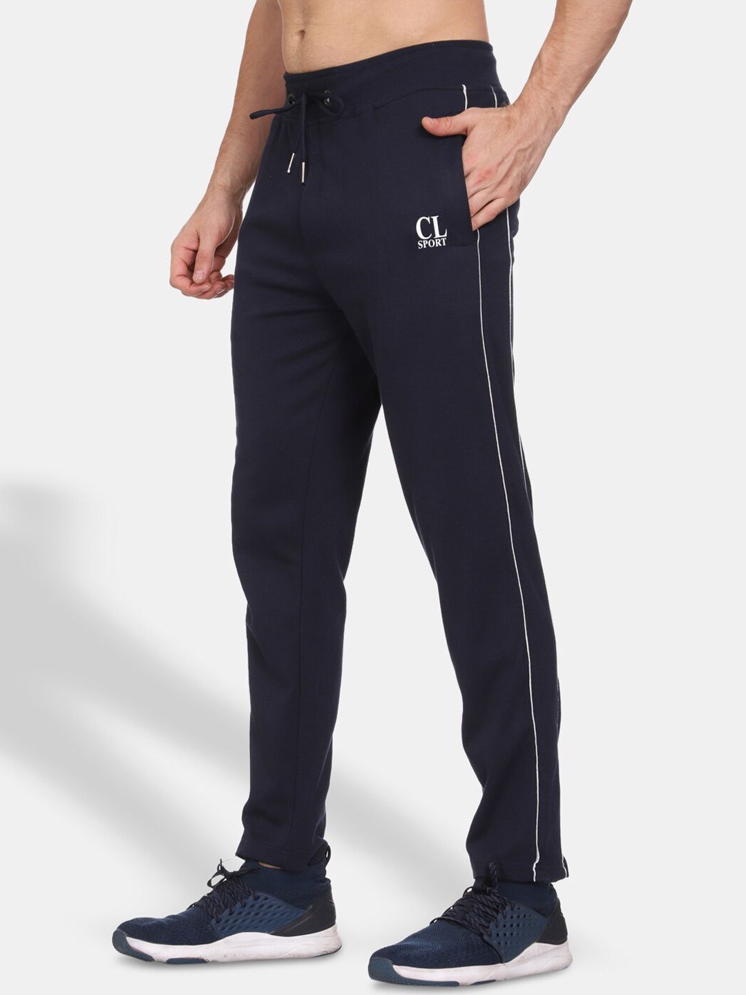 

CL SPORT Men Navy Blue Solid Track Pants