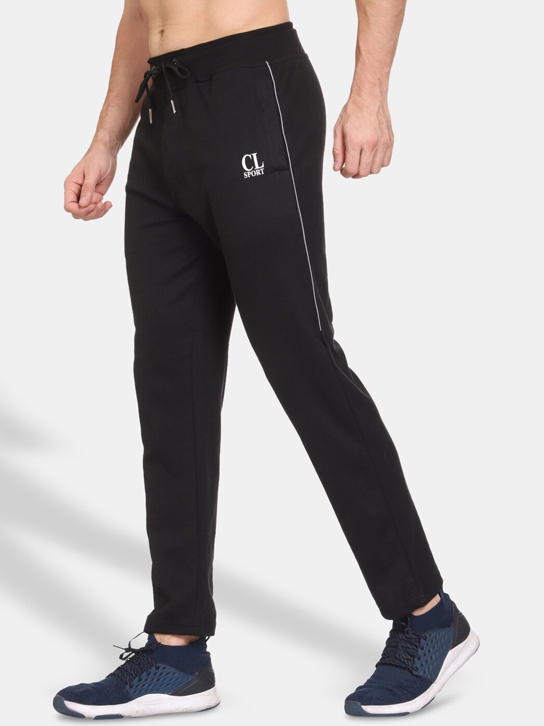 

CL SPORT Men Black Solid Track Pants