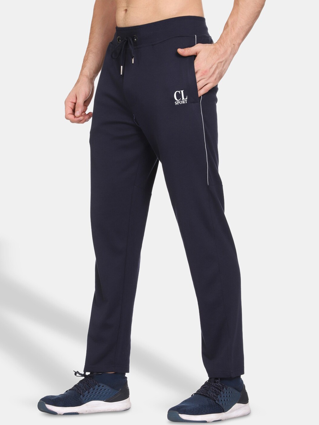 

CL SPORT Men Navy Blue Solid Track Pants