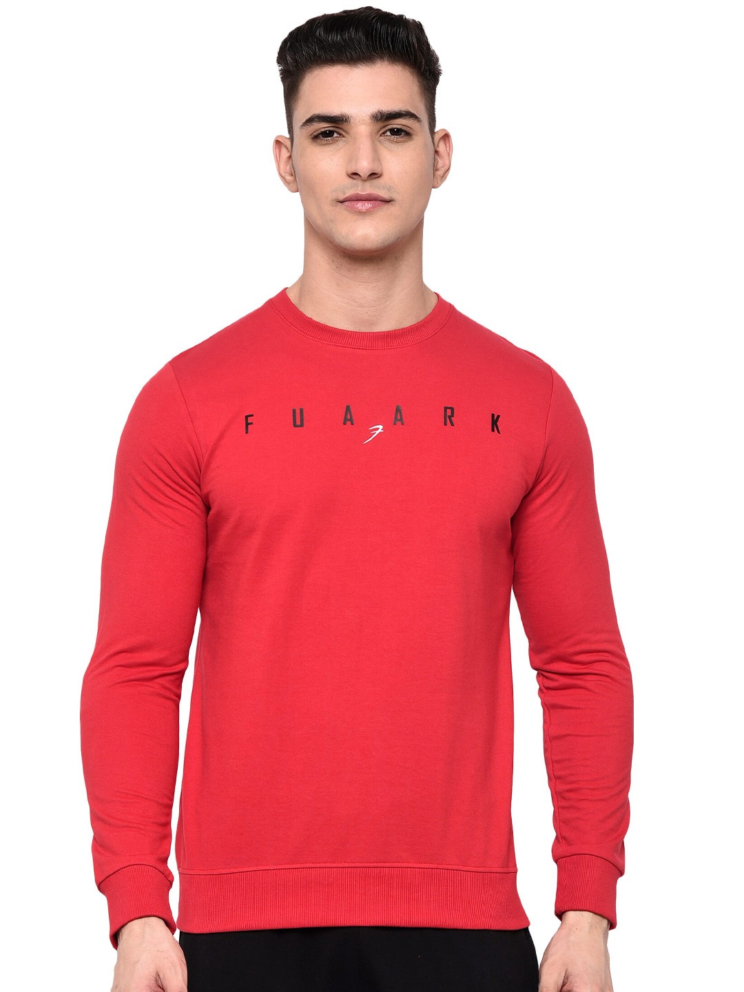 

FUAARK Men Red Printed Sweatshirt