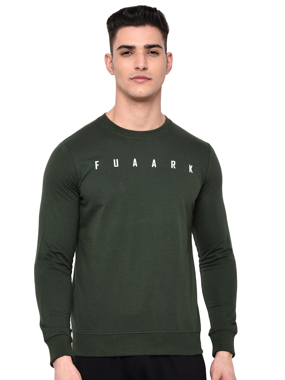 

FUAARK Men Green Printed Sweatshirt