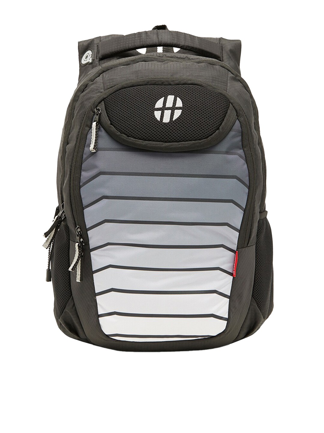 

Harissons Unisex Black & Grey Striped Backpack