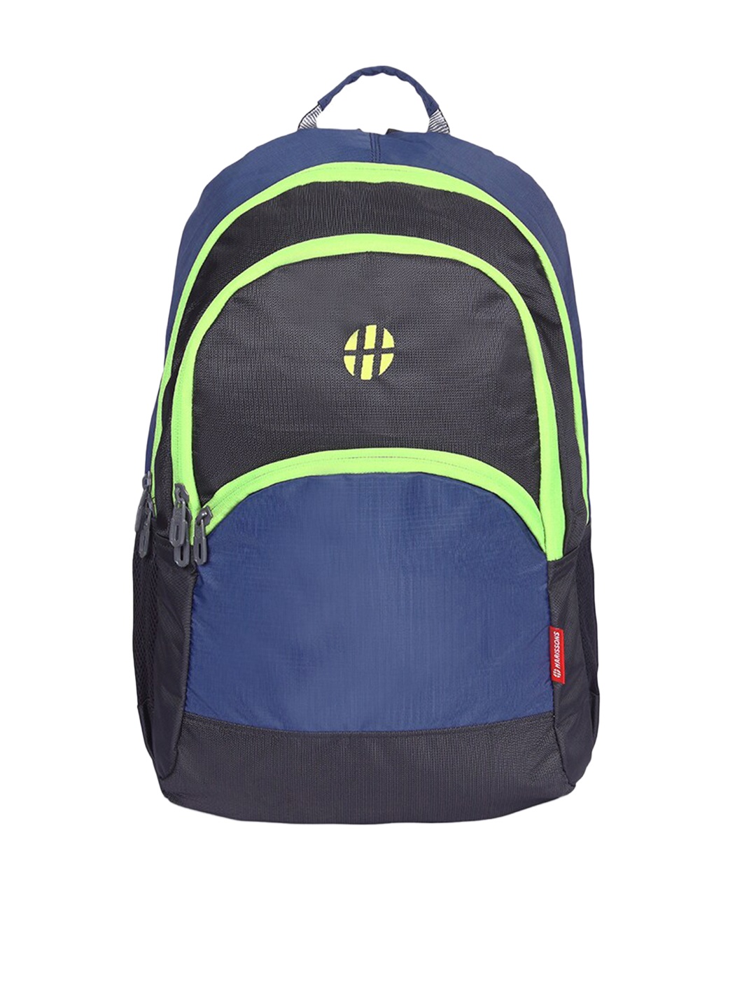 

Harissons Unisex Navy Blue & Black Colourblocked Backpack