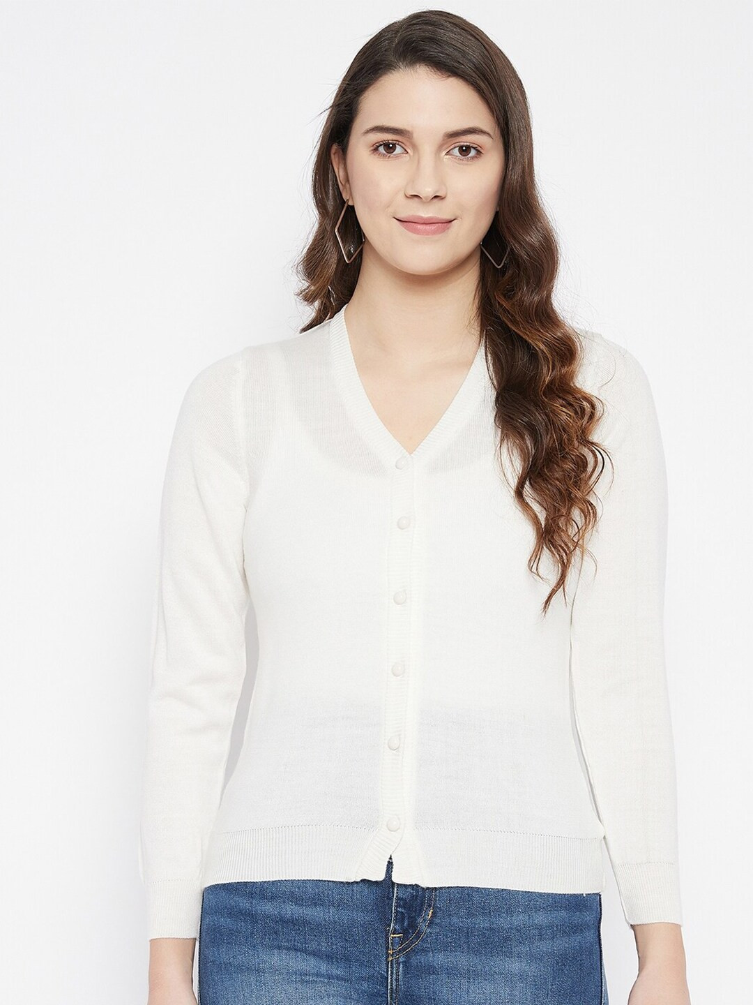 

Zigo Women White Wool Cardigan