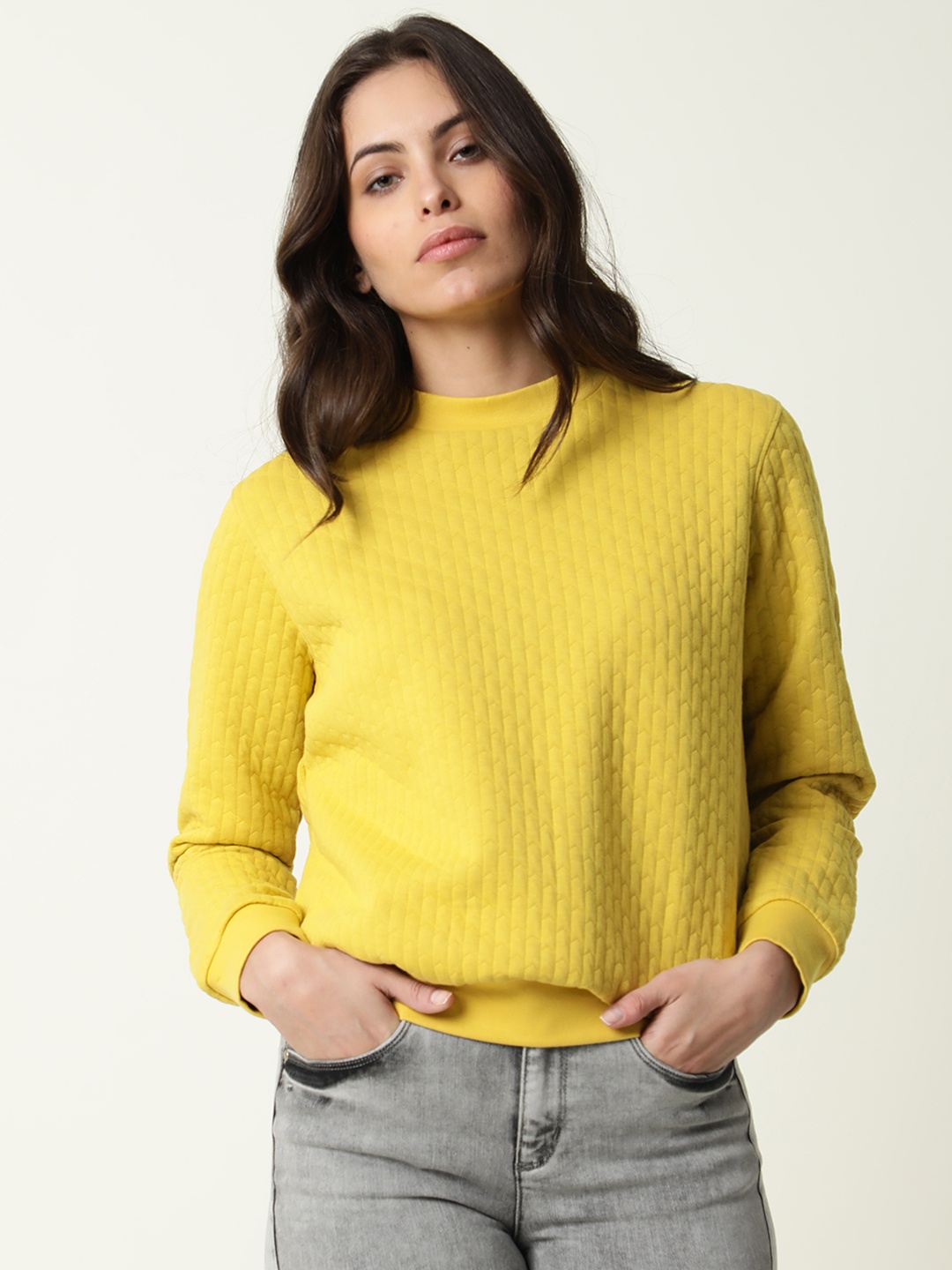 

RAREISM Women Yellow Sweatshirt