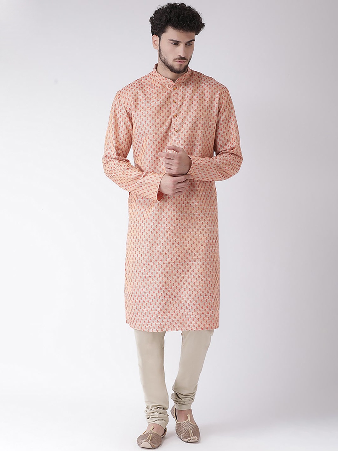 

TABARD Men Printed Cotton Kurta, Red