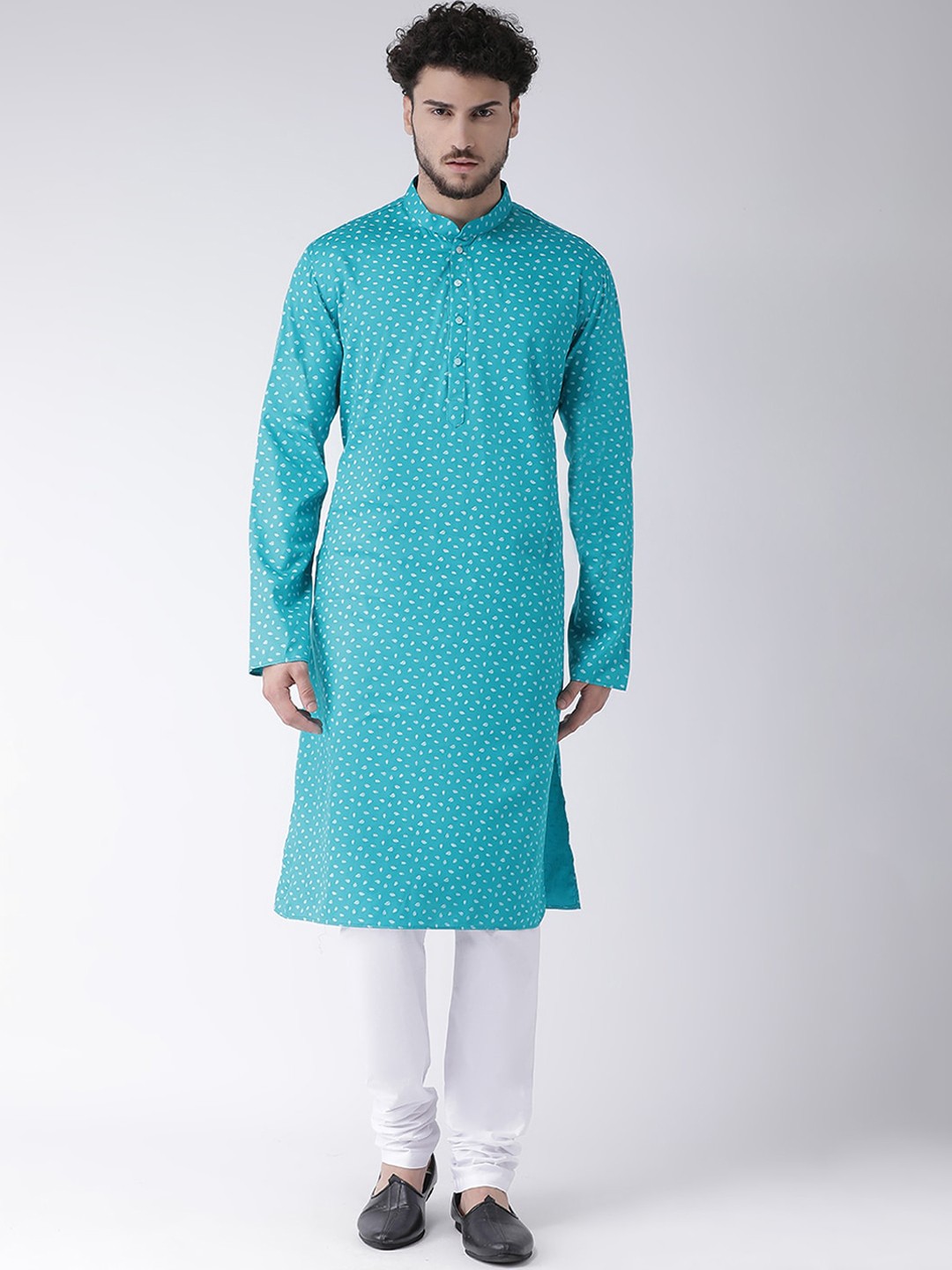 

TABARD Men Blue Printed Cotton Kurta
