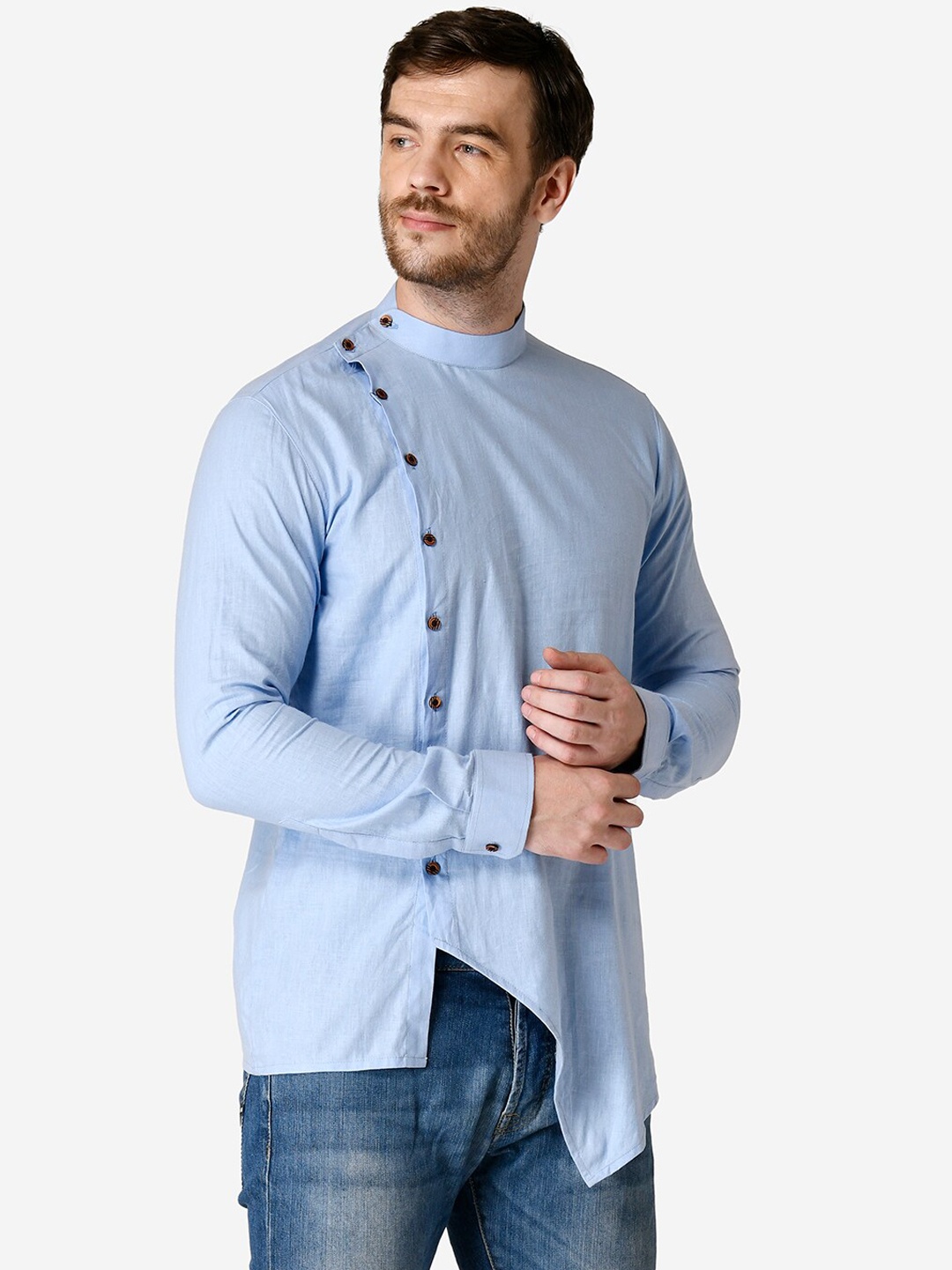 

TABARD Men Blue Cotton Kurta