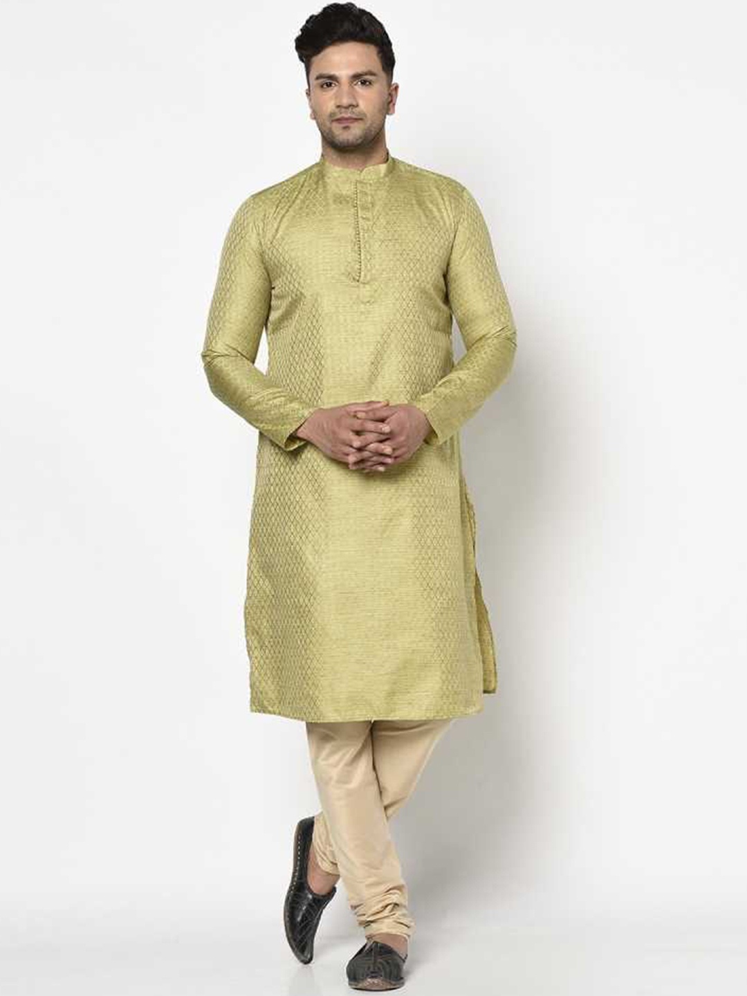 

TABARD Men Jacquard Printed Kurta, Green