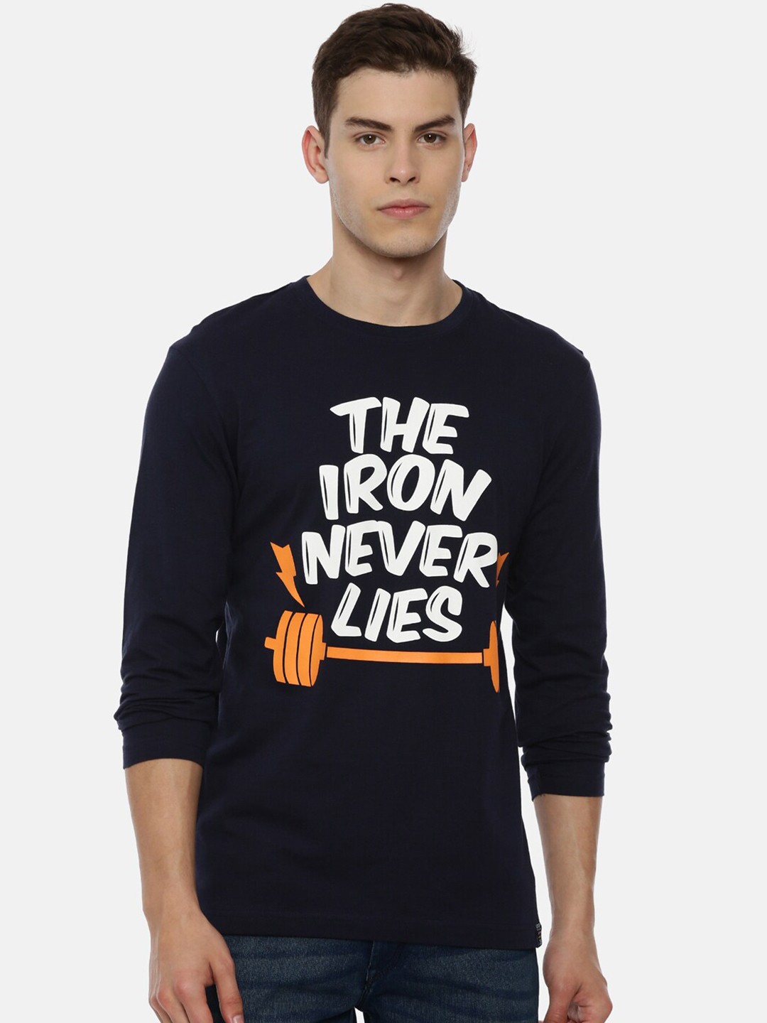 

3PIN Men Black Typography Printed T-shirt