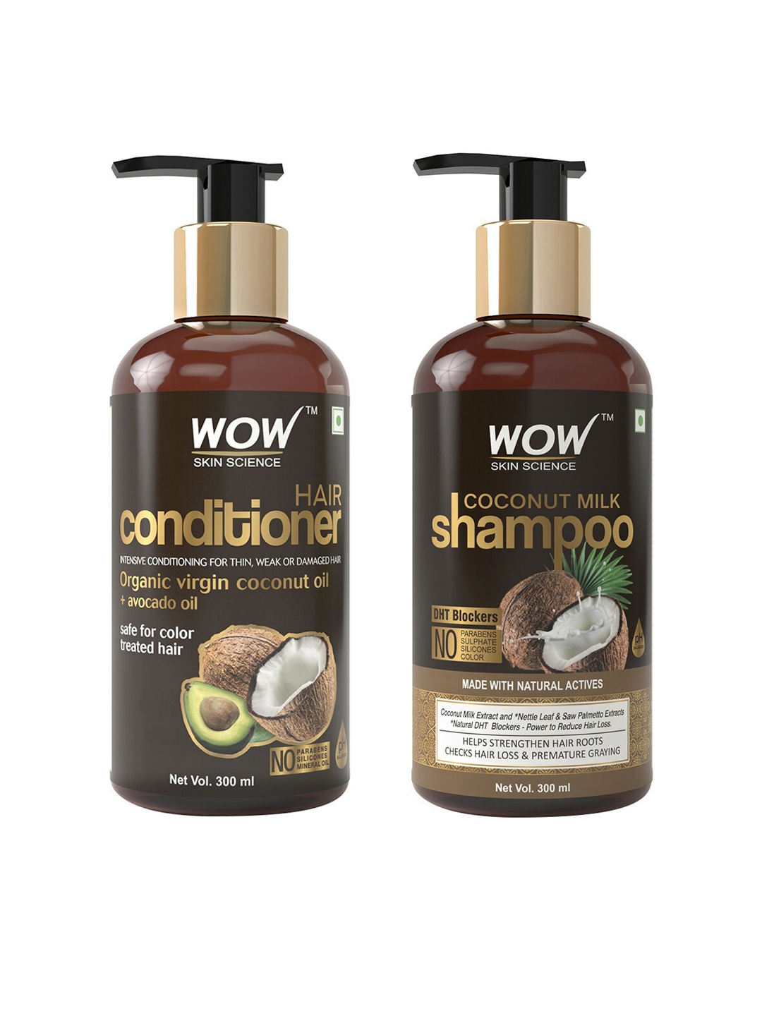 

WOW SKIN SCIENCE Set of Shampoo & Conditioner, Brown