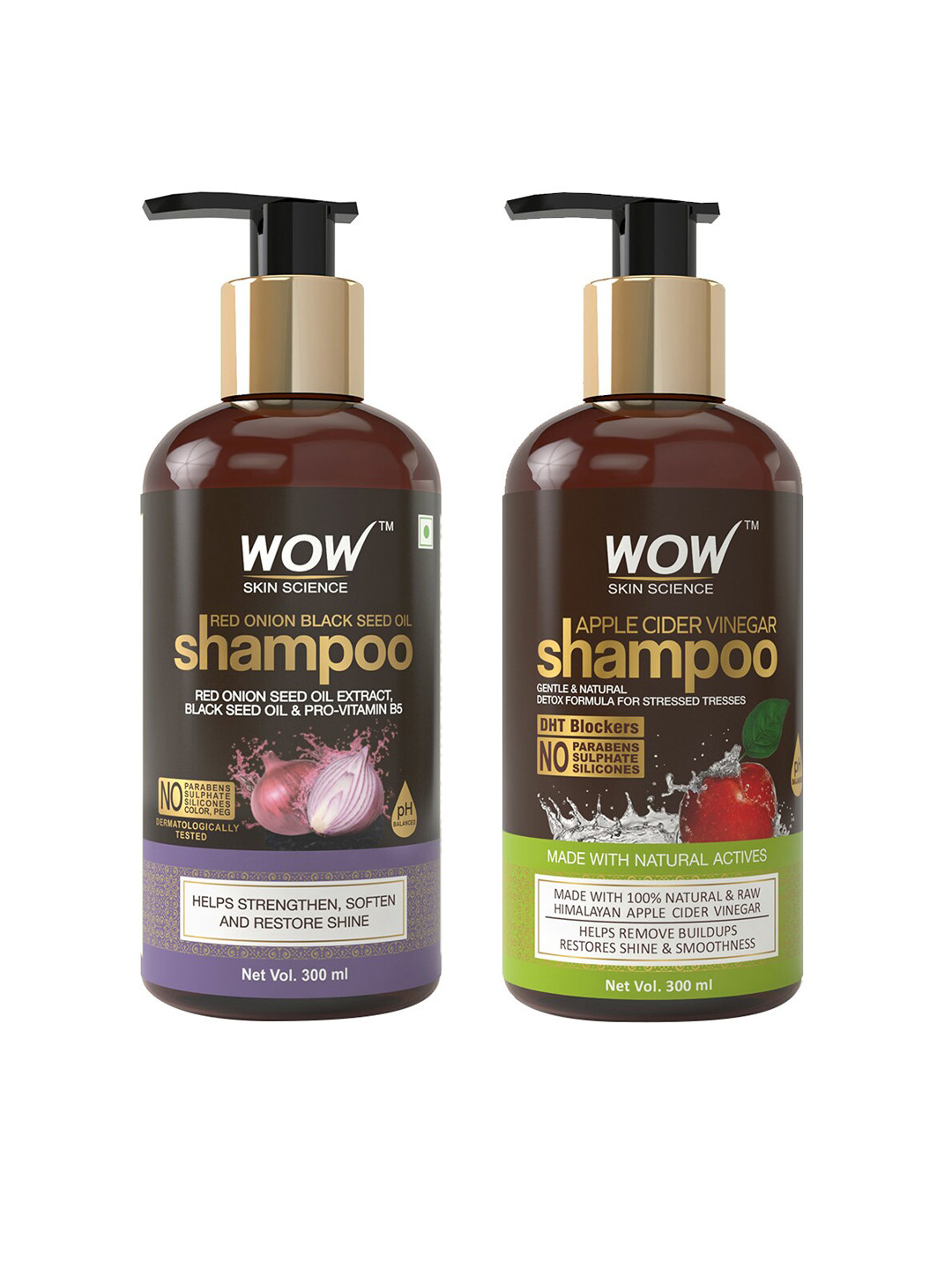 

WOW SKIN SCIENCE Set of 2 Shampoo, Brown