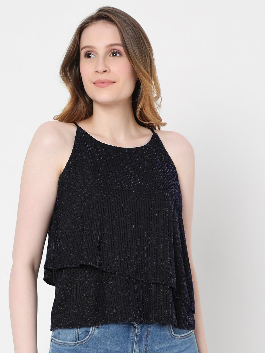 

Vero Moda Navy Blue Layered Top
