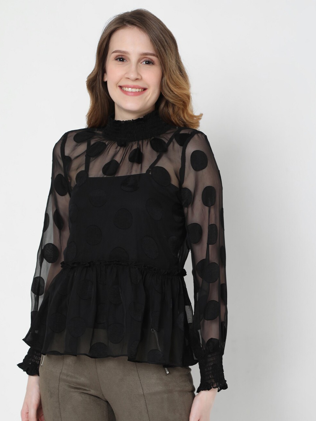 

Vero Moda Black Peplum Top