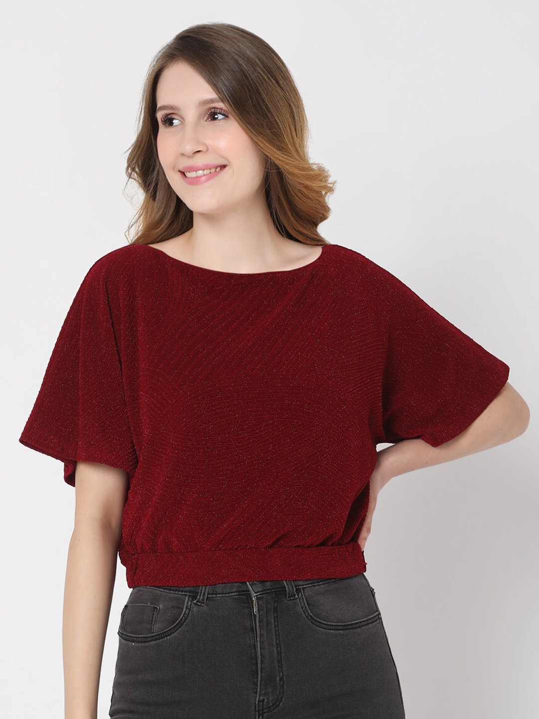 

Vero Moda Red Round Neck Top