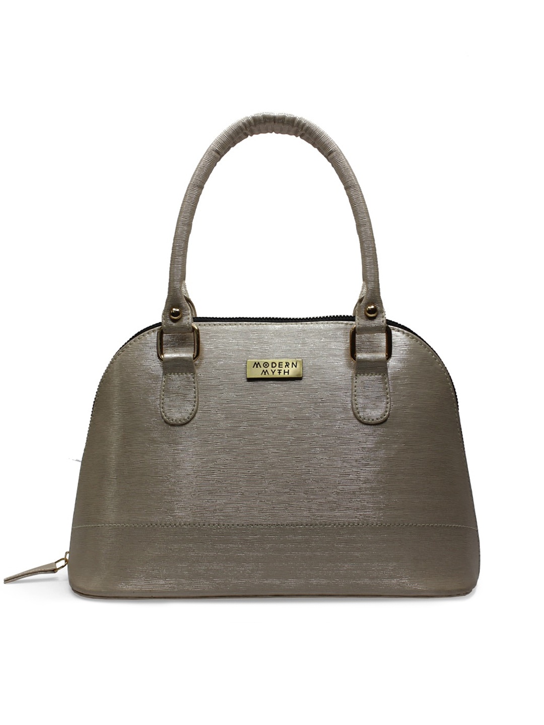 

MODERN MYTH Gold-Toned Textured Structured Handheld Bag