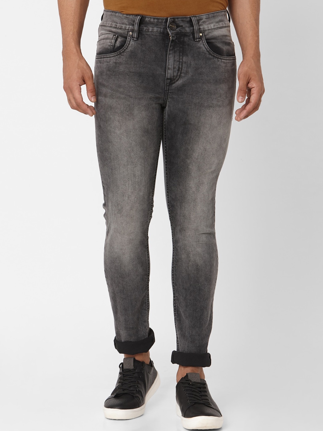 

Mufti Men Black Slim Fit Heavy Fade Stretchable Jeans