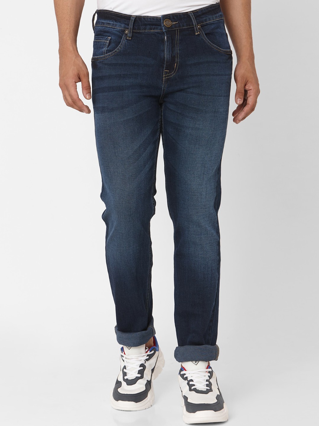 

Mufti Men Blue Heavy Fade Stretchable Jeans