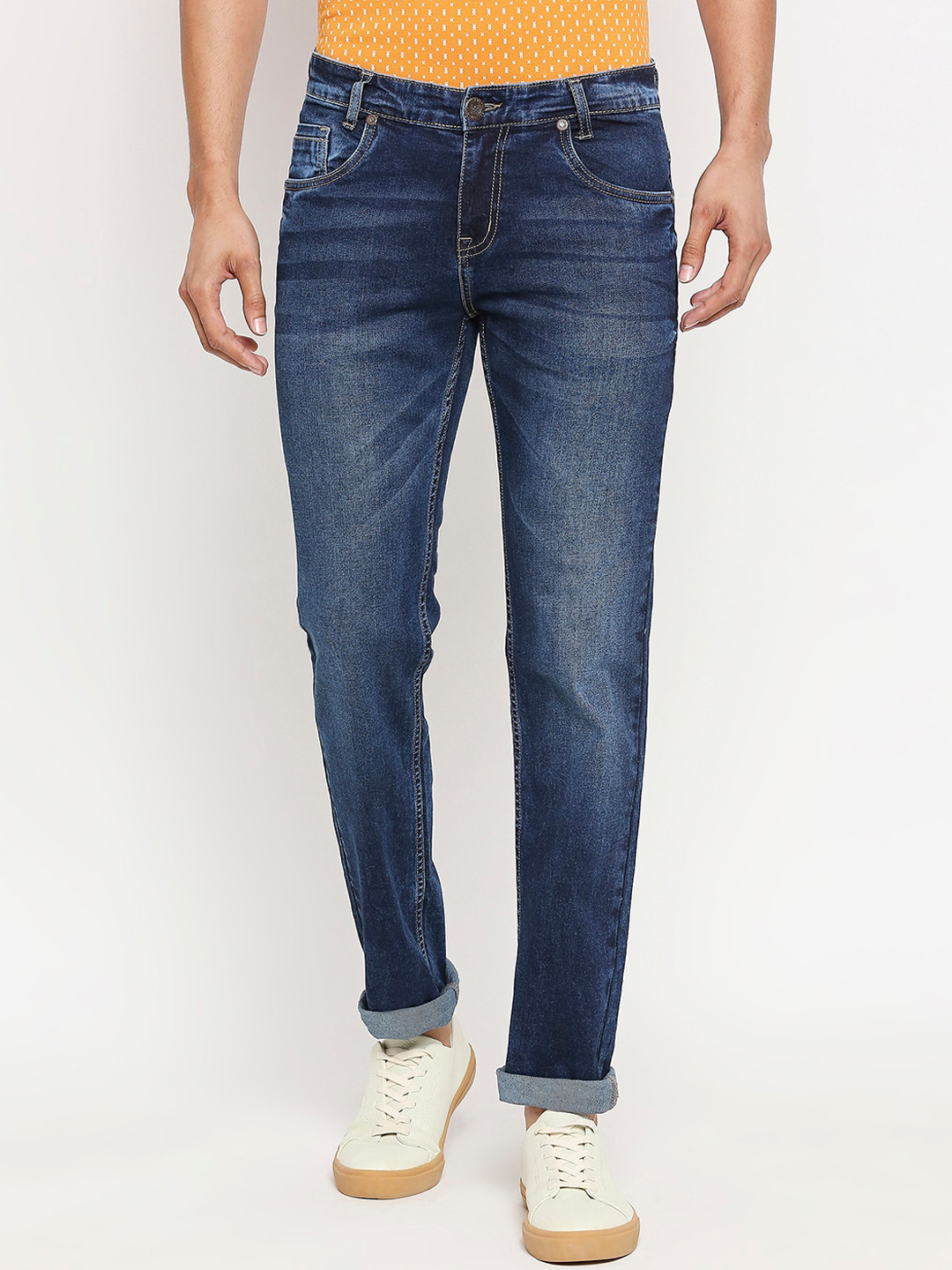 

Mufti Men Blue Heavy Fade Stretchable Jeans