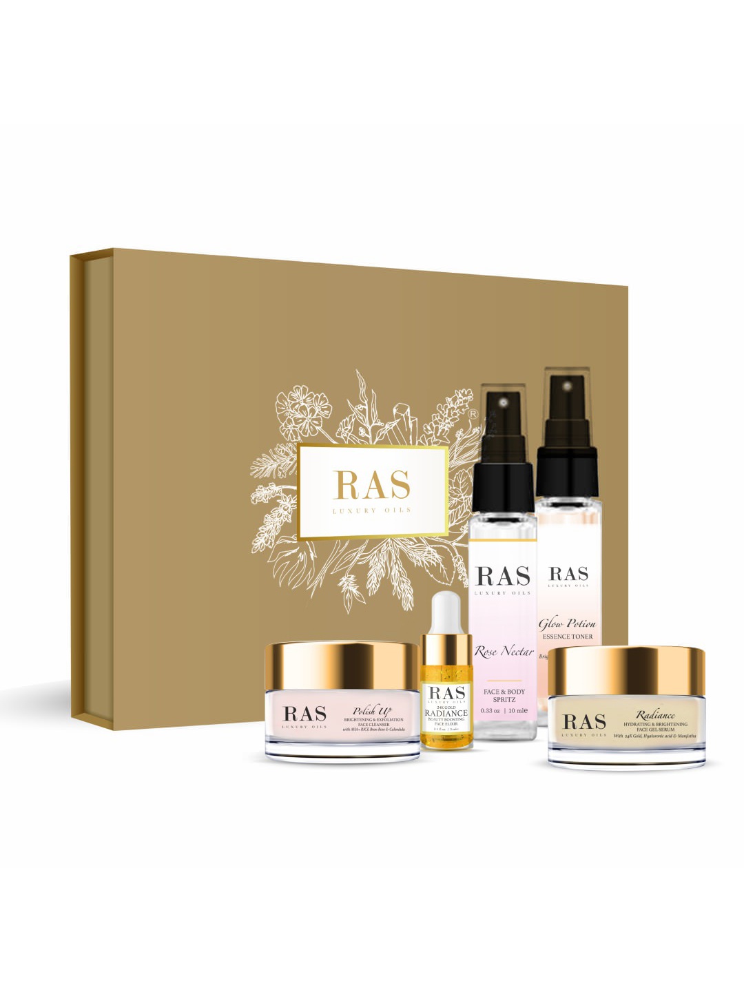 

RAS LUXURY OILS 5-Step Skin Brightening Set, Multi