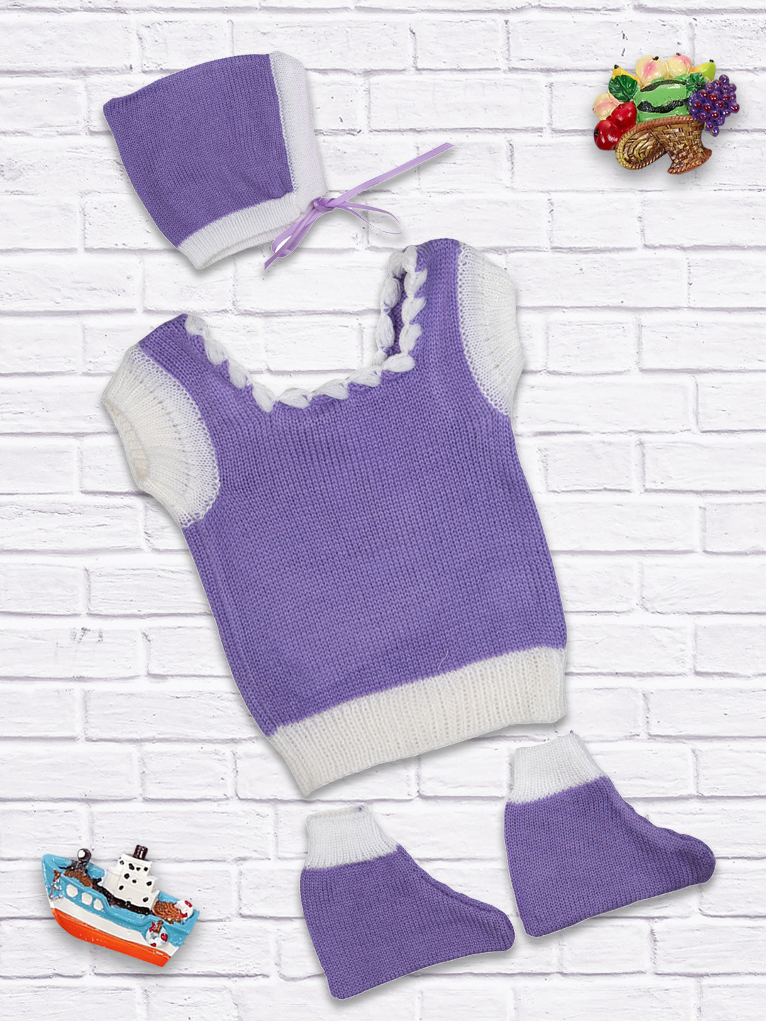 

MeeMee Kids Lavender Solid Sweater Set