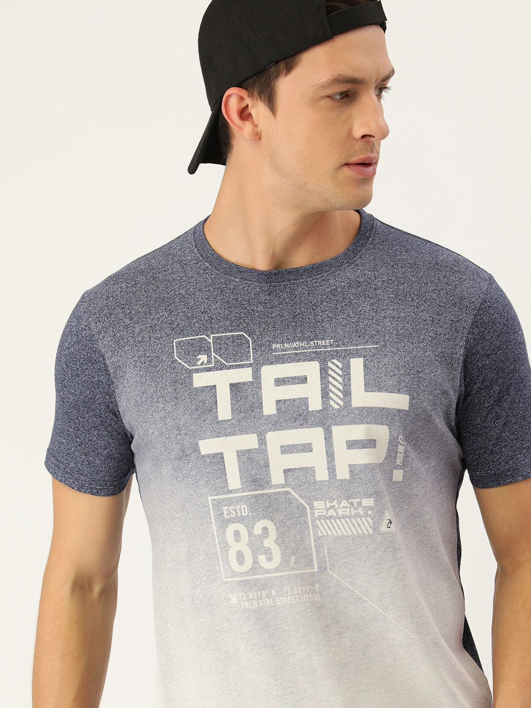 

Proline Active Men Blue Typography Printed T-shirt