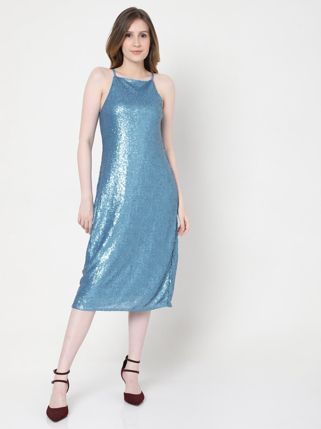 

Vero Moda Blue A-Line Midi Dress