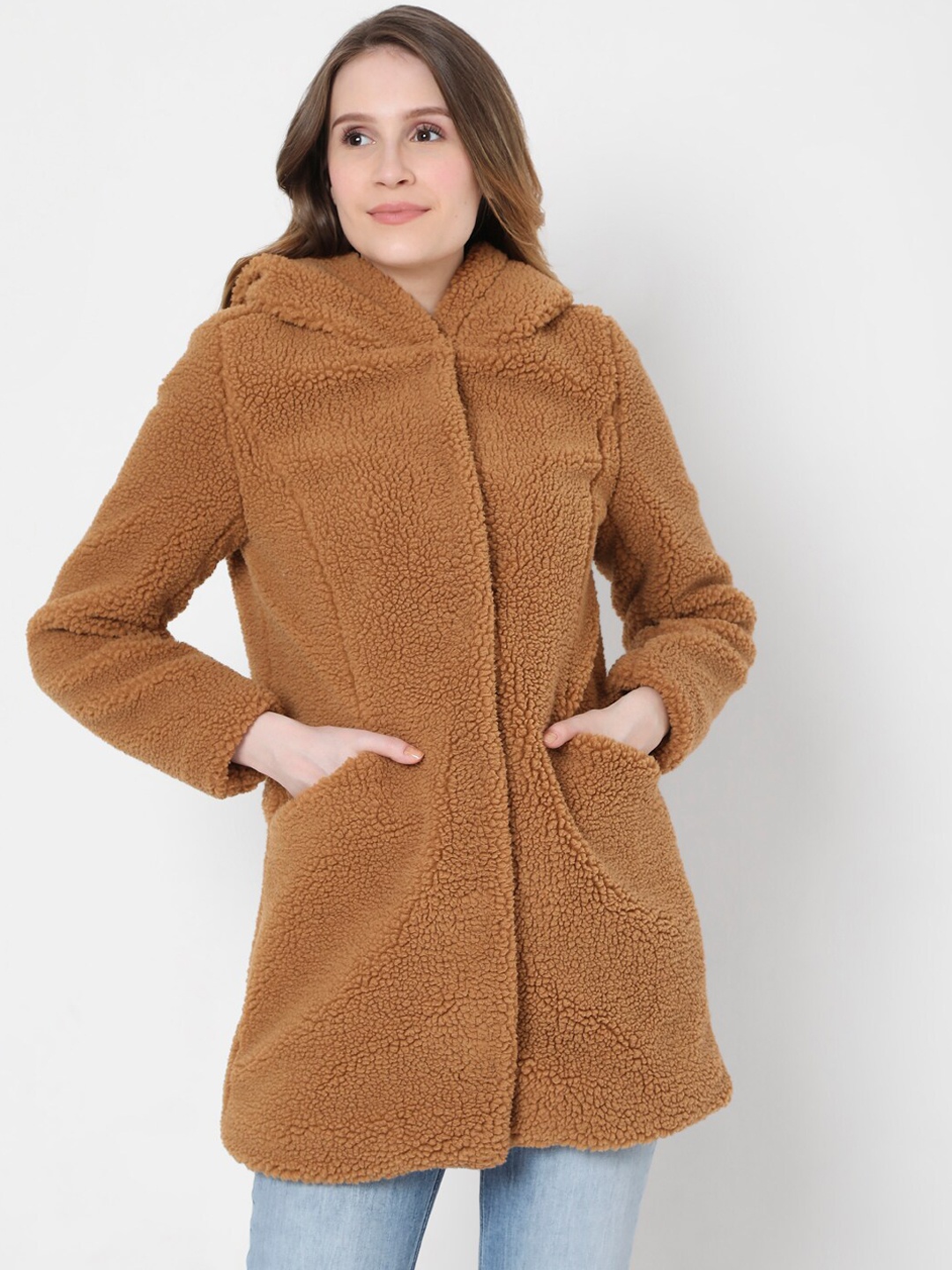 

Vero Moda Women Brown Solid Over Coat