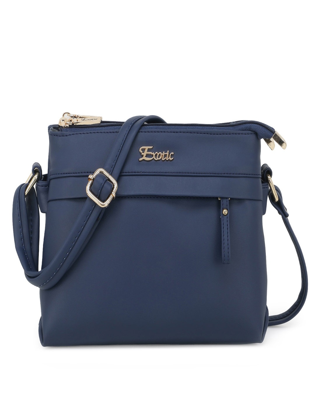 

Exotic Blue PU Bucket Sling Bag