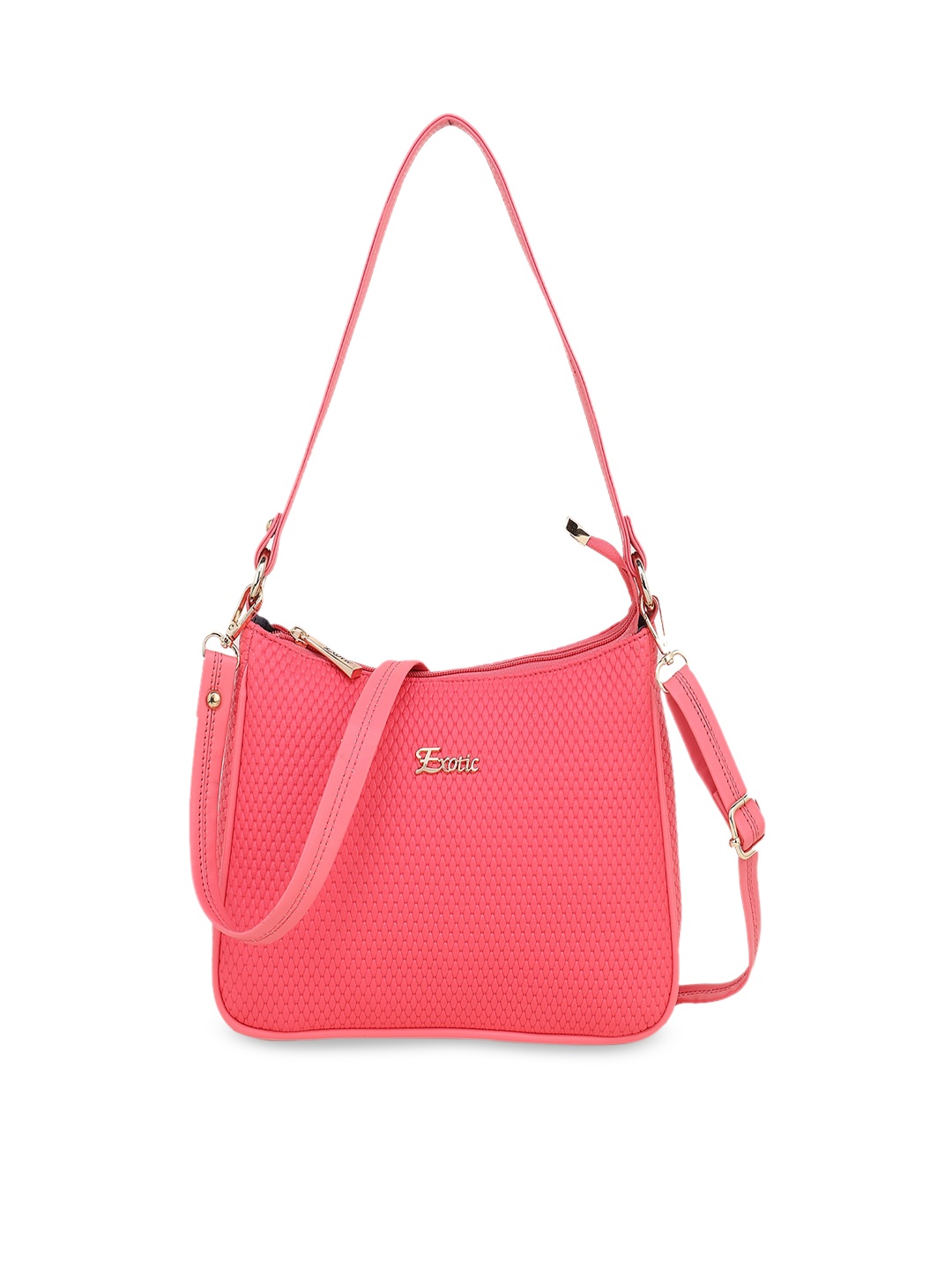 

Exotic Pink Textured Structured Handheld Bag