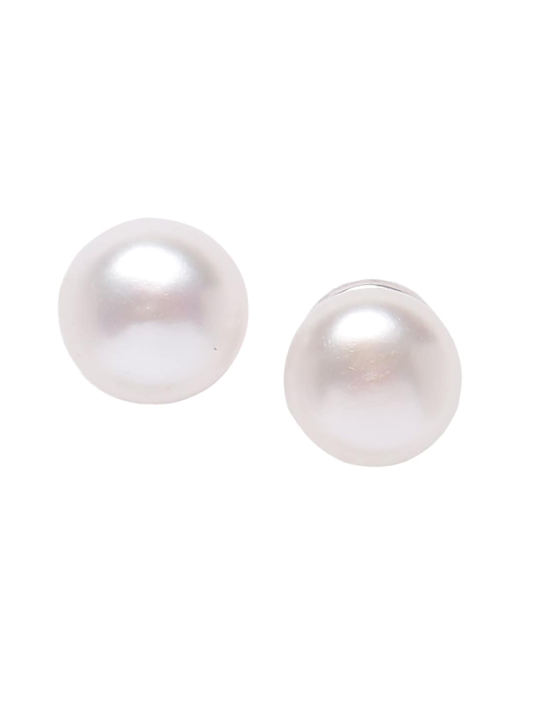 

TRISHONA 925 Sterling Silver White Contemporary Studs Earrings