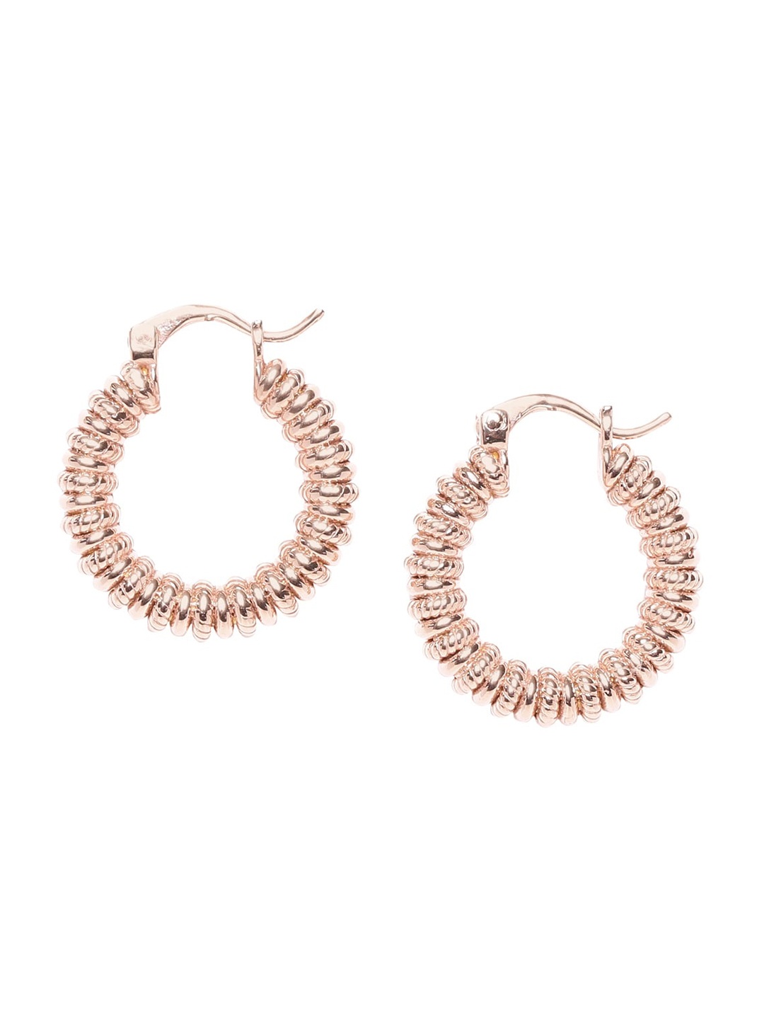 

TRISHONA Rose Gold Plated Contemporary Hoop Earrings