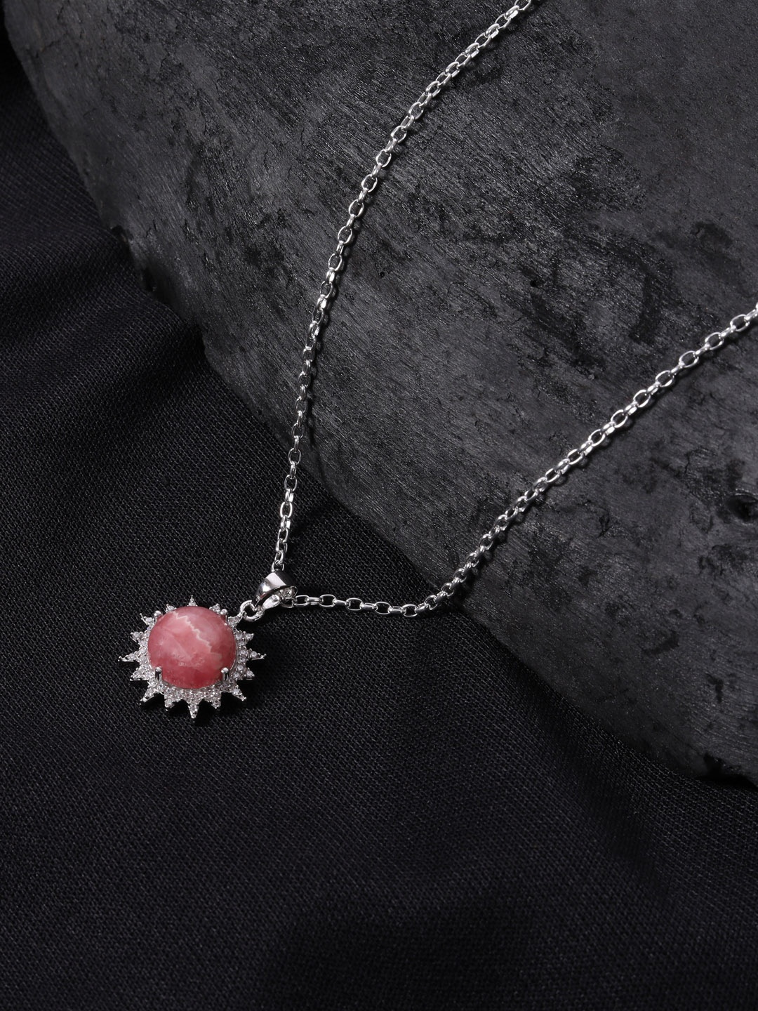 

TRISHONA Women Silver Rhodochrosite Pendant