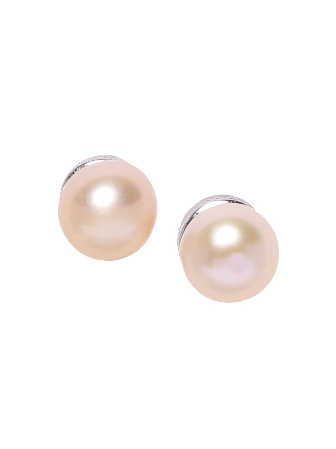 

TRISHONA Peach-Coloured Contemporary Studs Earrings