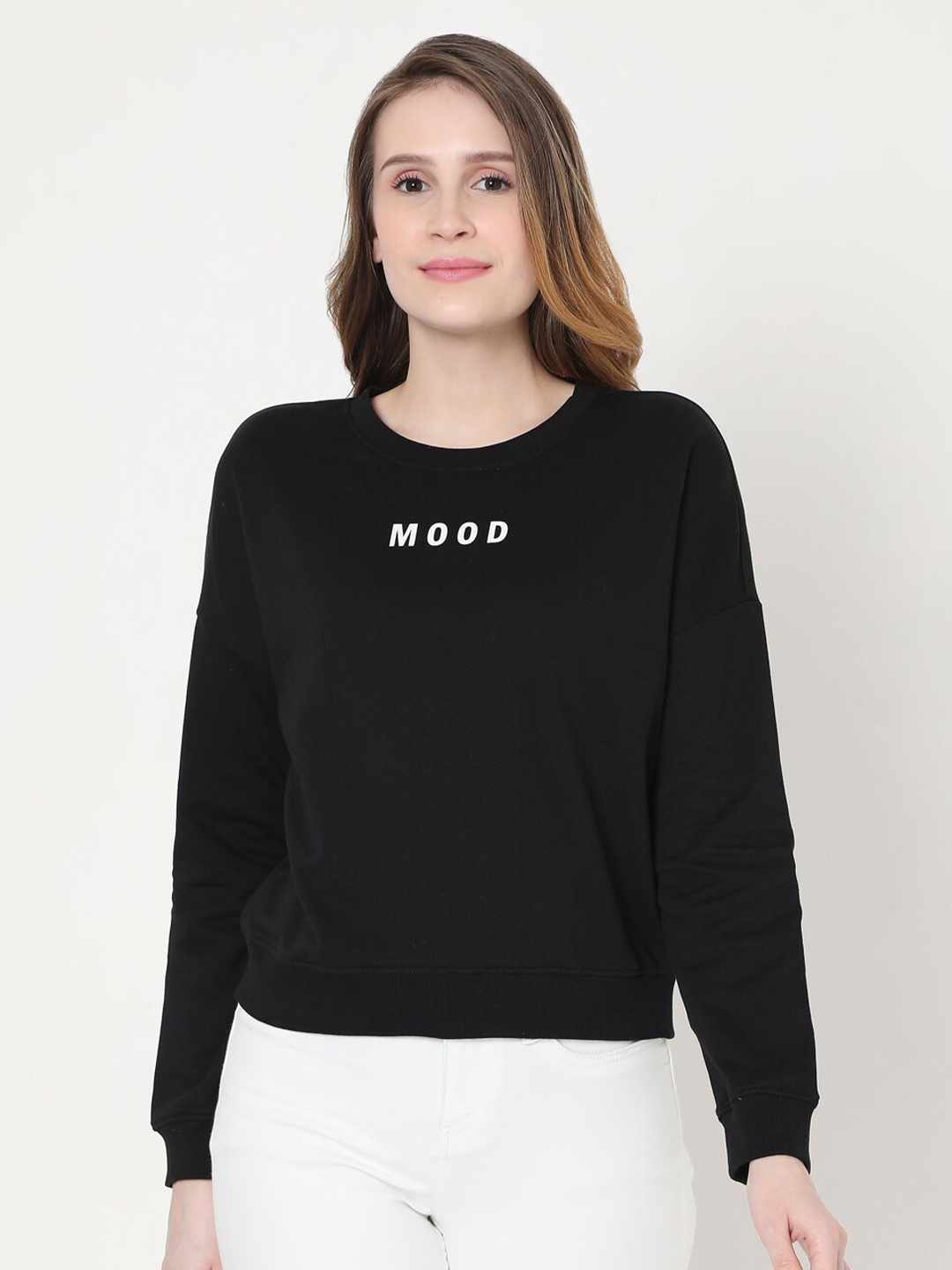 

Vero Moda Woman Black Printed Sweatshirt