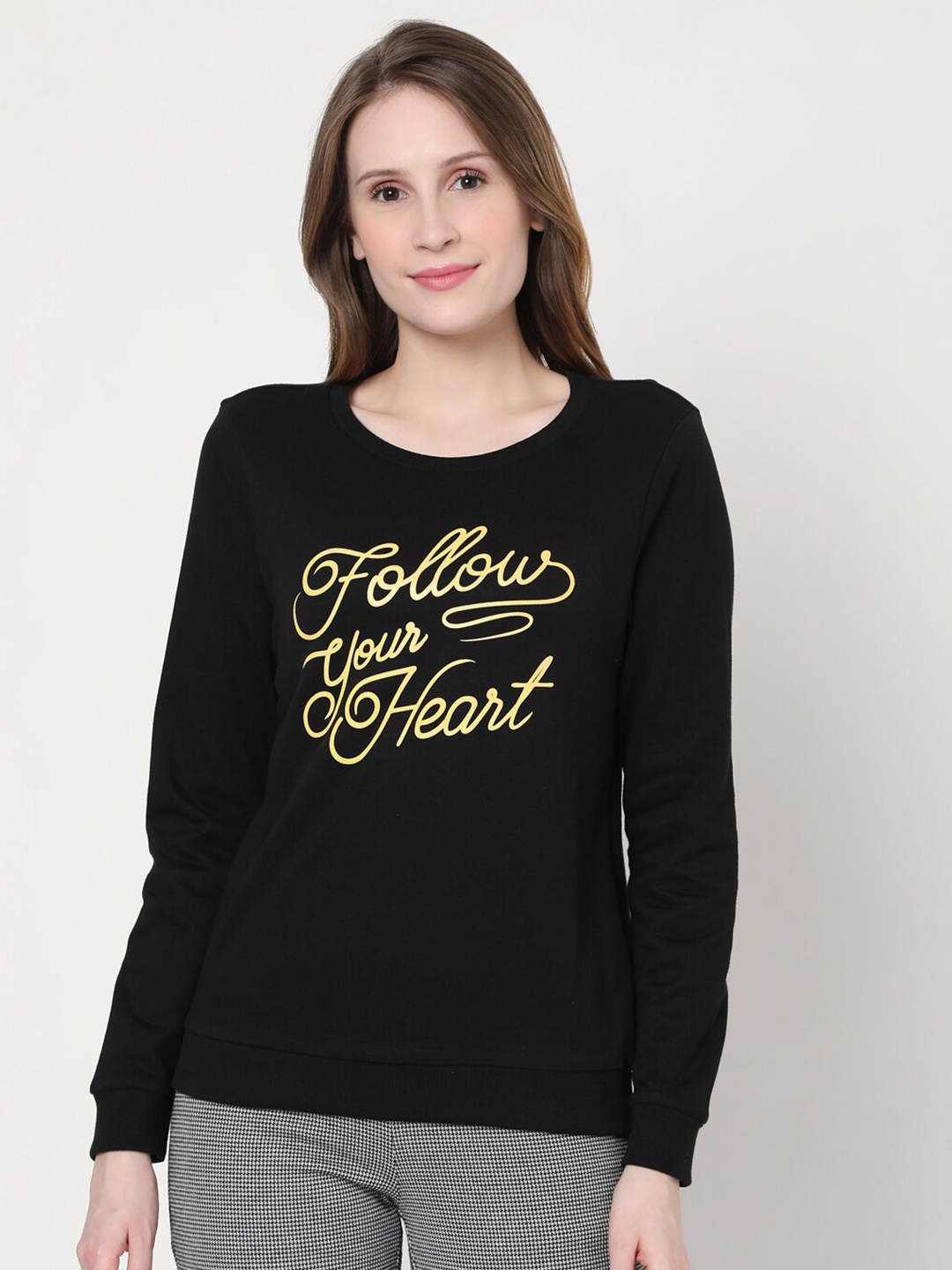 

Vero Moda Women Black Printed Sweatshirt