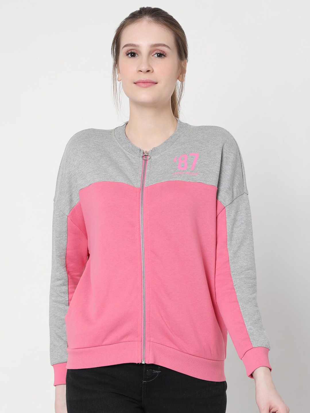 

Vero Moda Woman Pink Colourblocked Sweatshirt