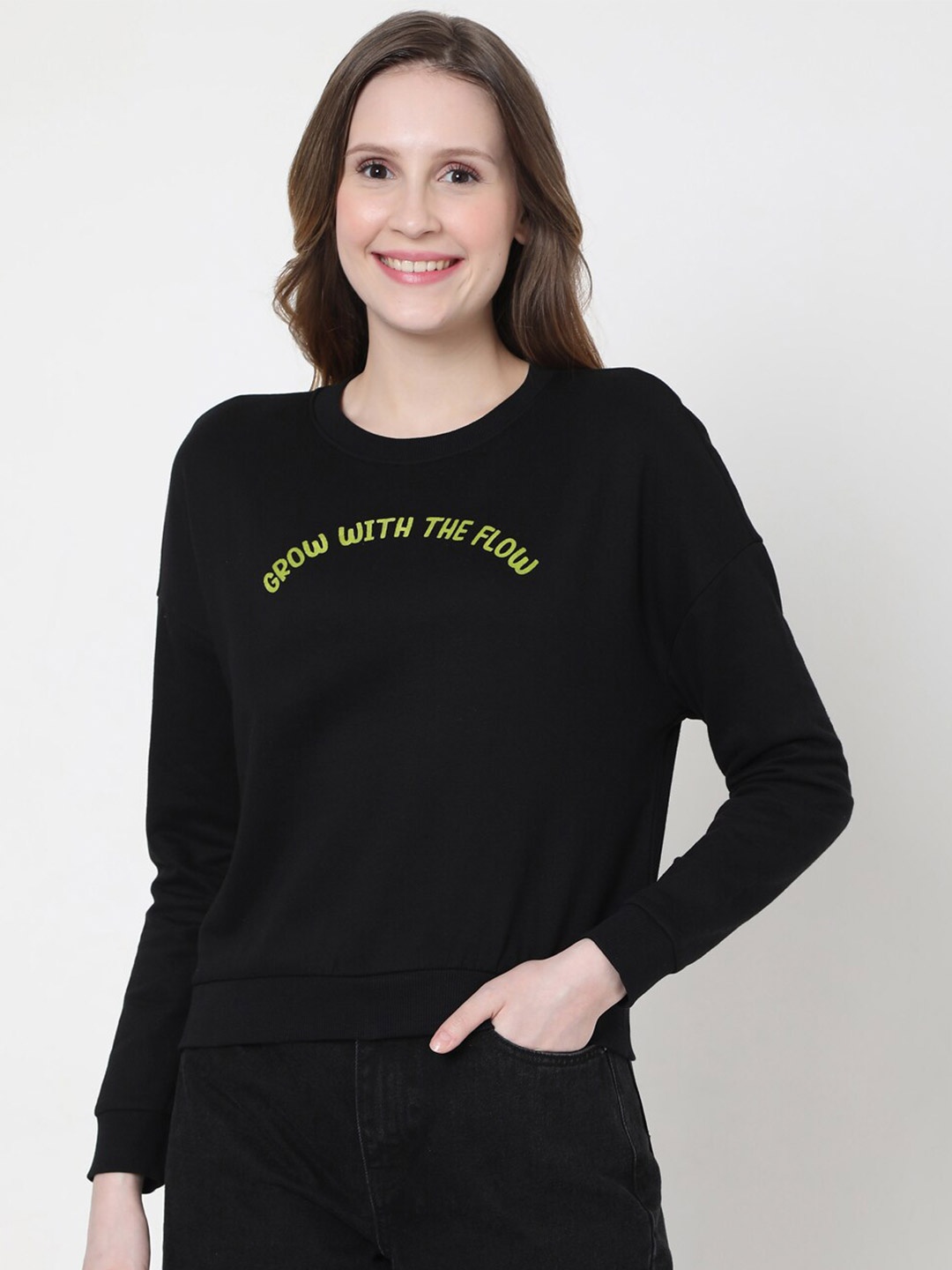 

Vero Moda Women Black Sweatshirt