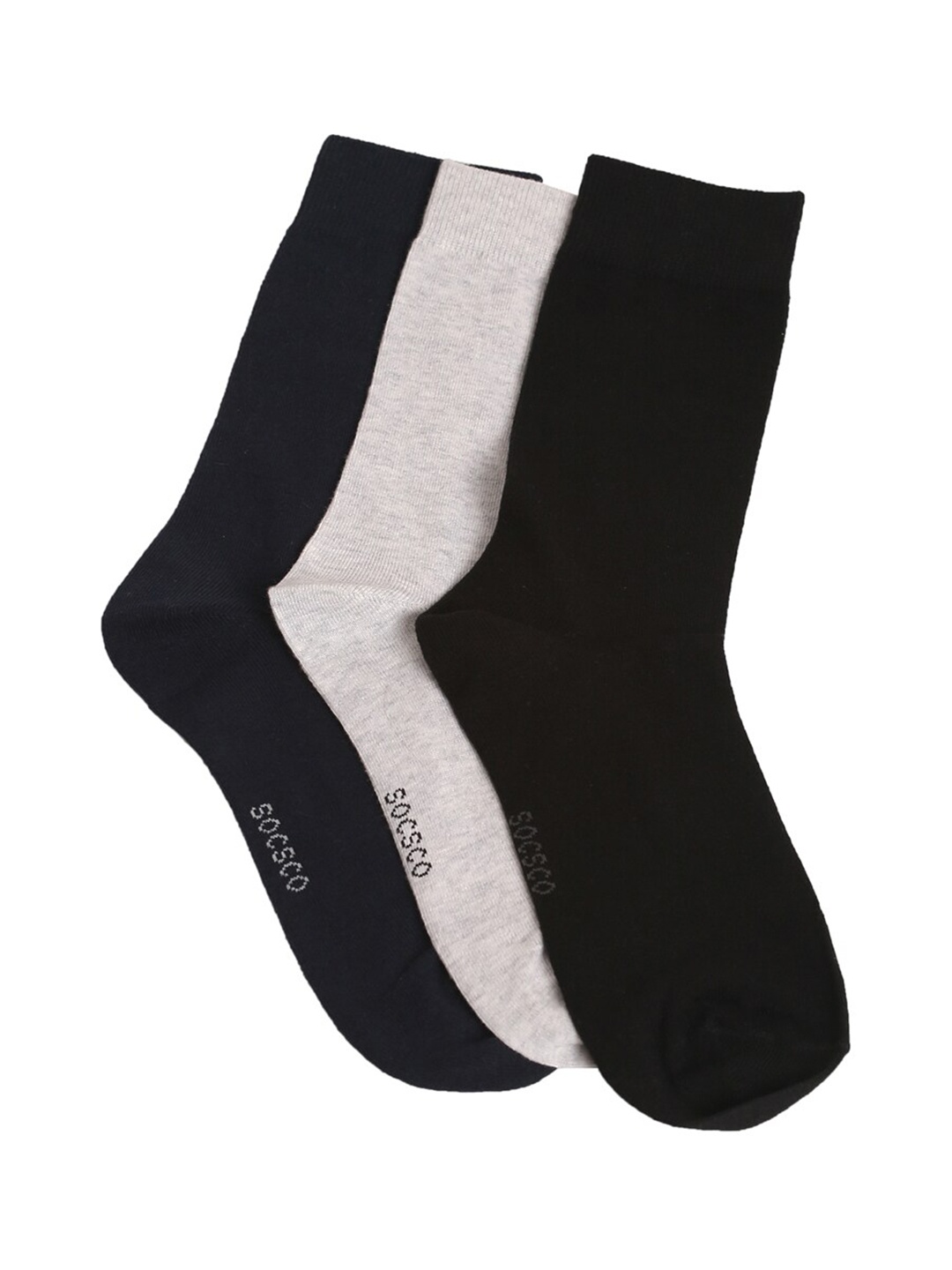 

MUTAQINOTI Pack of 3 Men Solid Calf Length Socks, Assorted