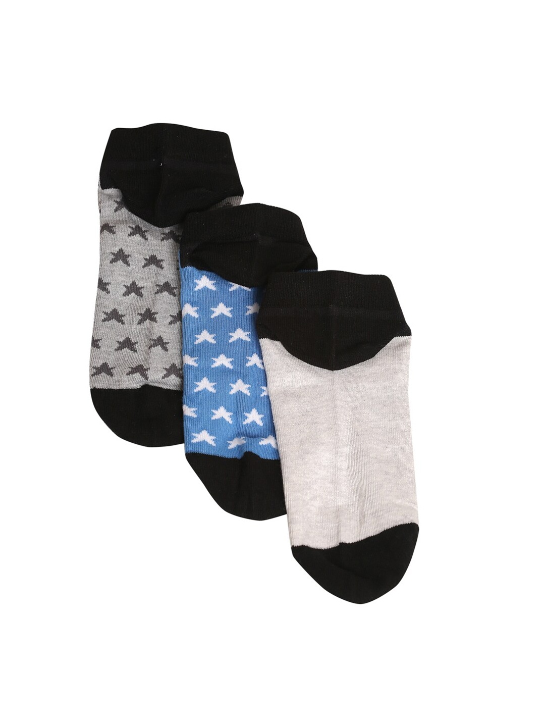 

MUTAQINOTI Men Pack of 3 Assorted Patterned Ankle Length Antimicrobial Socks