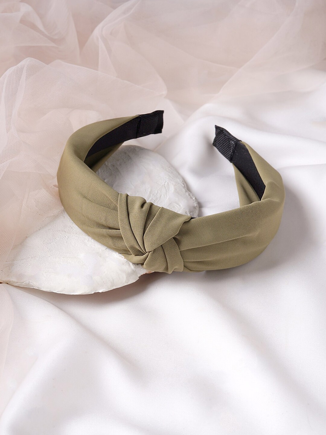

BEWITCHED Women Olive Green Knot Hairband