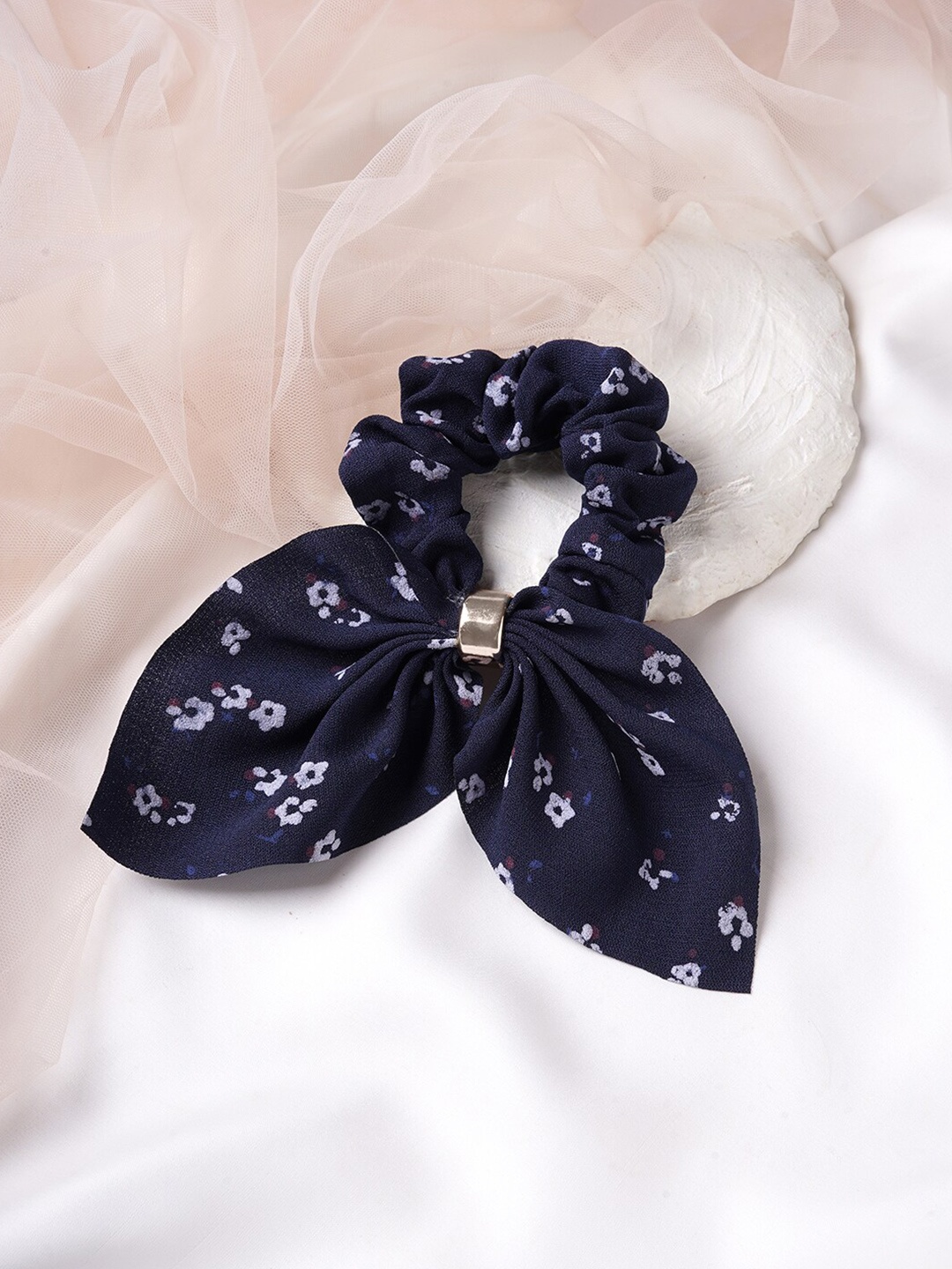 

BEWITCHED Women Blue & White Floral Printed Blue Scrunchie