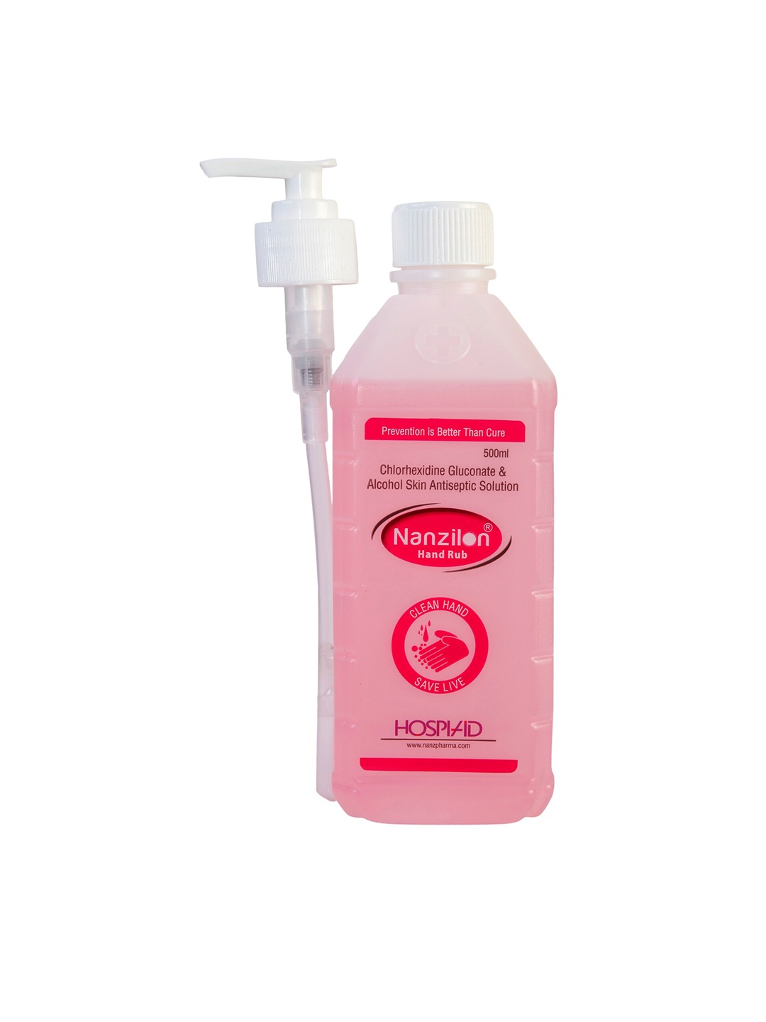 

Nanzilon Hand Rub Hand Sanitizer 500 ml, Pink